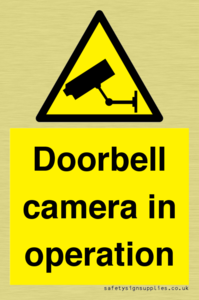 Doorbell camera in operation
